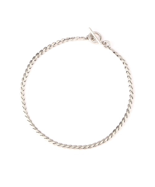 schott（ショット）の「【完全受注生産】△meian/メイアン/STERLING SILVER PYTHONTAIL CHAIN BRACELET/パイソンテール ブレスレット mab018（ブレスレット・メンズ・シルバー・FREE）」の2枚目の写真
