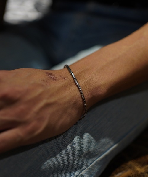 schott（ショット）の「【完全受注生産】△meian/メイアン/STERLING SILVER PYTHONTAIL CHAIN BRACELET/パイソンテール ブレスレット mab018（ブレスレット・メンズ・シルバー・FREE）」の6枚目の写真
