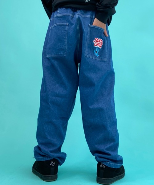 SANTA CRUZ バギーデニム ブルー 刺繍ロゴ サンタクルーズ ストリート SANTA CRUZ（サンタクルーズ）の「【ムラサキスポーツ別注