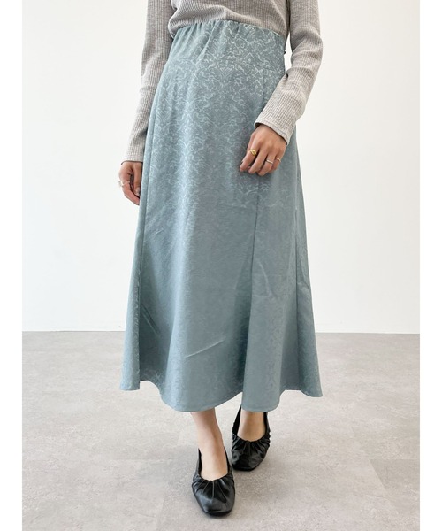 SLURR(スラ―)の「ジャガード柄マーメイドスカート(スカート・レディース・ベージュ/ブルーグリーン・FREE)」の17枚目の写真