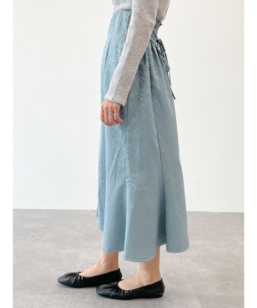 SLURR(スラ―)の「ジャガード柄マーメイドスカート(スカート・レディース・ベージュ/ブルーグリーン・FREE)」の18枚目の写真