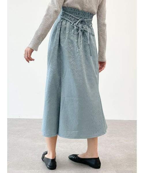 SLURR(スラ―)の「ジャガード柄マーメイドスカート(スカート・レディース・ベージュ/ブルーグリーン・FREE)」の19枚目の写真