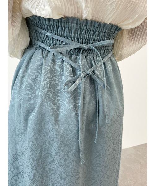 SLURR(スラ―)の「ジャガード柄マーメイドスカート(スカート・レディース・ベージュ/ブルーグリーン・FREE)」の10枚目の写真