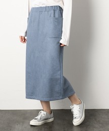 スエードタッチ裏毛タイトスカート