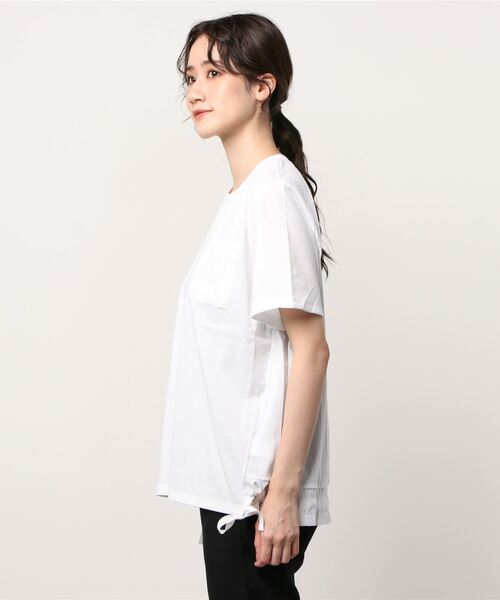 Figments（フィグメンツ）の「ドロストＴシャツ（Tシャツ/カットソー・レディース・ブラック/ホワイト・FREE）」の8枚目の写真