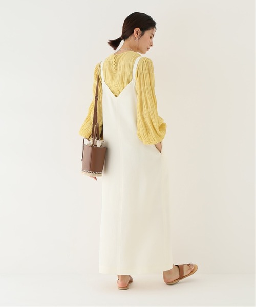 Simplicite(サンプリシテ)の「サイドボタン 2WAYジャンスカ(ジャンパースカート・レディース・ブルー系その他/ホワイト・FREE)」の15枚目の写真