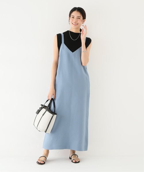 Simplicite(サンプリシテ)の「サイドボタン 2WAYジャンスカ(ジャンパースカート・レディース・ブルー系その他/ホワイト・FREE)」の10枚目の写真