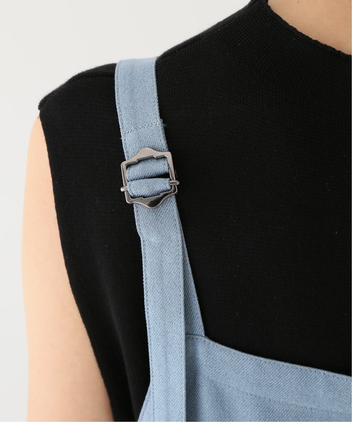 Simplicite(サンプリシテ)の「サイドボタン 2WAYジャンスカ(ジャンパースカート・レディース・ブルー系その他/ホワイト・FREE)」の8枚目の写真