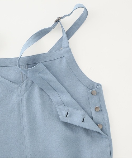 Simplicite(サンプリシテ)の「サイドボタン 2WAYジャンスカ(ジャンパースカート・レディース・ブルー系その他/ホワイト・FREE)」の6枚目の写真