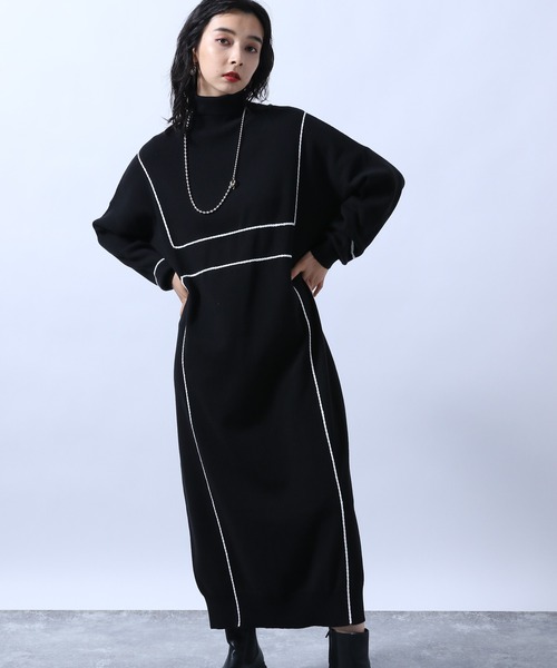 HARE（ハレ）の「ハイショクステッチニットワンピース(HARE