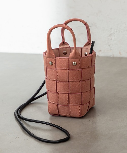 mystic（ミスティック）の「ボア巾着付編み込みミニBAG（ショルダーバッグ・レディース・オレンジ/ブルー・ONE SIZE）」の12枚目の写真