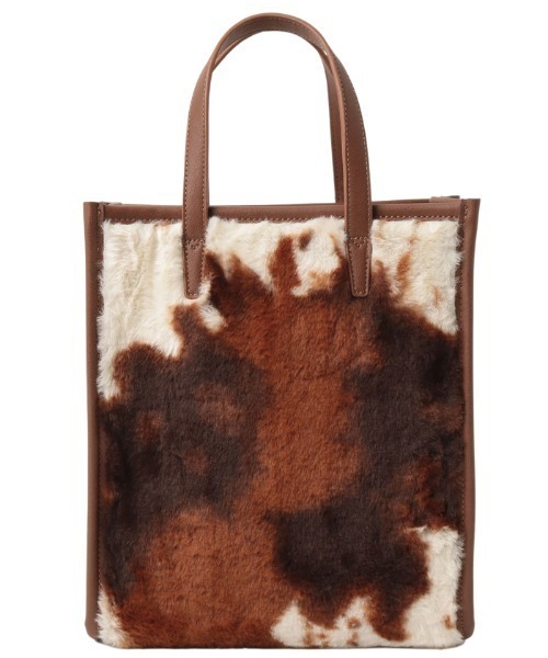 Via Demizon（ビアデミゾン）の「エコファー2WAYトートバッグ（トートバッグ・レディース・ブラック/ブラウン・フリー）」の4枚目の写真