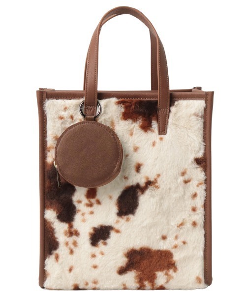 Via Demizon（ビアデミゾン）の「エコファー2WAYトートバッグ（トートバッグ・レディース・ブラック/ブラウン・フリー）」の3枚目の写真