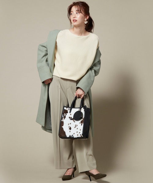 Via Demizon（ビアデミゾン）の「エコファー2WAYトートバッグ（トートバッグ・レディース・ブラック/ブラウン・フリー）」の12枚目の写真