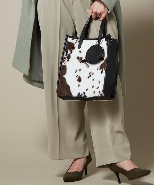 Via Demizon（ビアデミゾン）の「エコファー2WAYトートバッグ（トートバッグ・レディース・ブラック/ブラウン・フリー）」の13枚目の写真