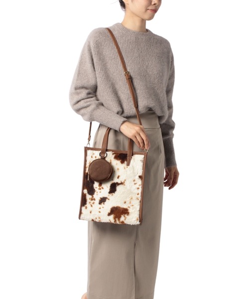 Via Demizon（ビアデミゾン）の「エコファー2WAYトートバッグ（トートバッグ・レディース・ブラック/ブラウン・フリー）」の18枚目の写真