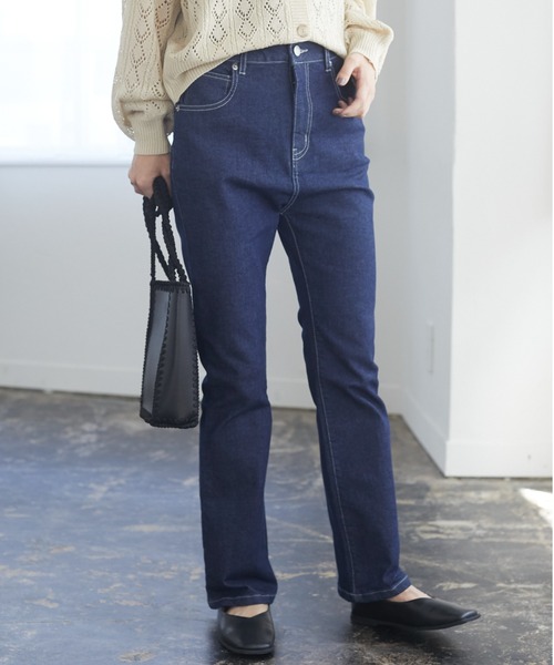 ELENCARE DUE(エレンカーレデュエ)の「・ELENCARE DUE フレアスキニーパンツ*(デニムパンツ・レディース・インディゴブルー/その他16/ブラック・L/M)」の1枚目の写真