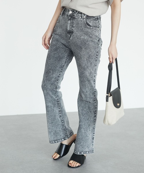 ELENCARE DUE(エレンカーレデュエ)の「・ELENCARE DUE フレアスキニーパンツ*(デニムパンツ・レディース・インディゴブルー/その他16/ブラック・L/M)」の3枚目の写真