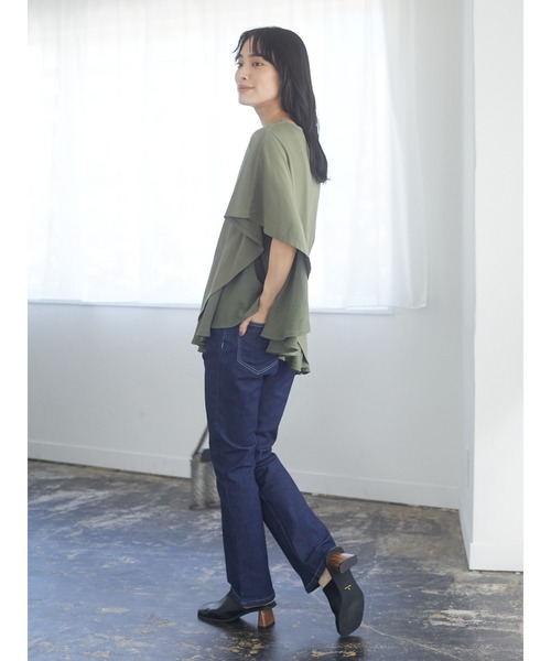 ELENCARE DUE(エレンカーレデュエ)の「・ELENCARE DUE フレアスキニーパンツ*(デニムパンツ・レディース・インディゴブルー/その他16/ブラック・L/M)」の8枚目の写真