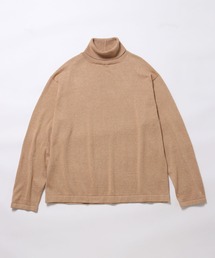 ADAM ET ROPE' | 【オーガニック 茶綿】天竺 オフタートルニット/無染色/サスティナブル(ニット/セーター)