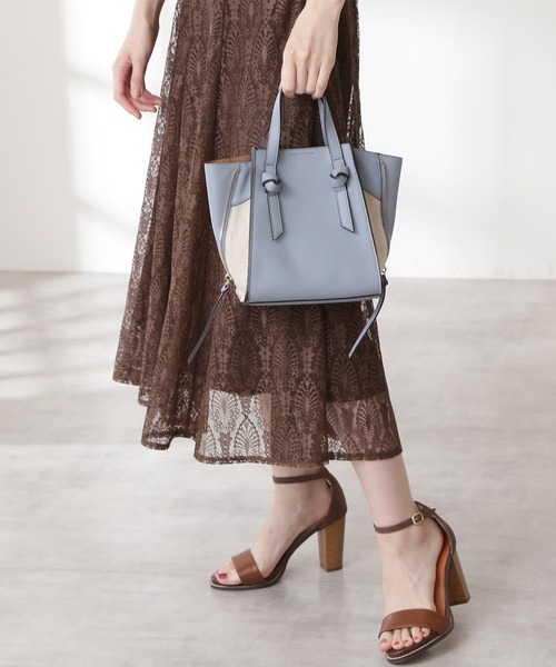 N.（N. Natural Beauty Basic）（エヌエヌナチュラルビューティーベーシック）の「サイドジップショルダーバッグ（トートバッグ・レディース・ブラウン/ブルー/ベージュ・ﾌﾘ-）」の7枚目の写真