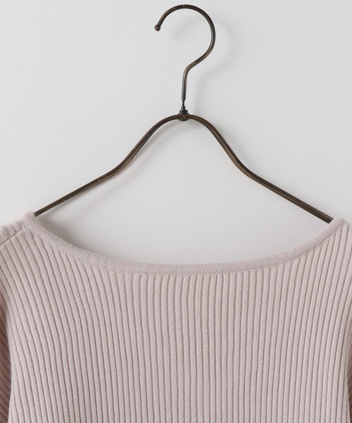 frames RAY CASSIN（フレームスレイカズン）の「【WEB限定】ボリューム袖前後2WAYニットプルオーバー（ニット/セーター・レディース・オレンジ/グレイッシュベージュ/グリーン/ブラック/ブルー・FREE）」の8枚目の写真