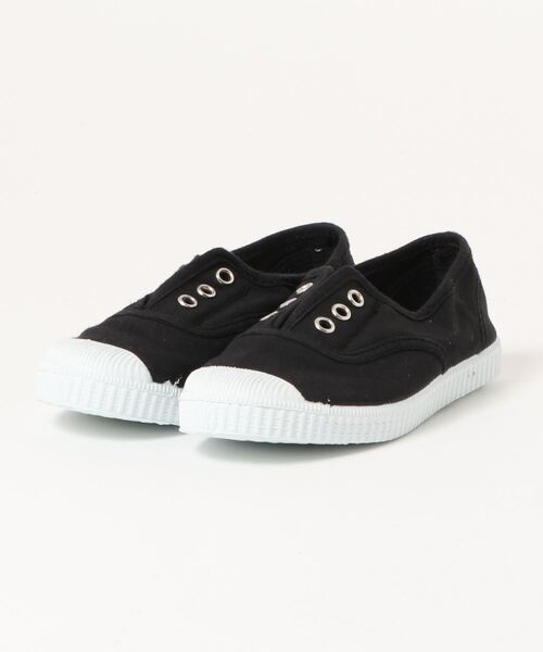 Cienta（シエンタ）の「【Cienta/シエンタ】CanvasSlip-on model70（スリッポン・キッズ・ブラック/ベージュ/パープル/グレー・16cm/17cm/18cm）」の2枚目の写真