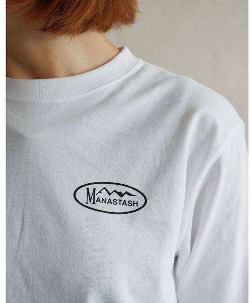 MANASTASH（マナスタッシュ）の「MANASTASH/マナスタッシュ　W's PHOTO L/S TEE 'COLLAGE'　ウィメンズ　フォトロンＴ　コラージュ（Tシャツ/カットソー・レディース・ホワイト/ブラック・MEDIUM）」の7枚目の写真