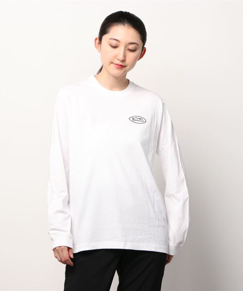 MANASTASH（マナスタッシュ）の「MANASTASH/マナスタッシュ　W's PHOTO L/S TEE 'COLLAGE'　ウィメンズ　フォトロンＴ　コラージュ（Tシャツ/カットソー・レディース・ホワイト/ブラック・MEDIUM）」の3枚目の写真
