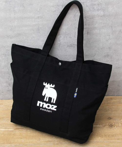 moz(モズ)の「キャンバス ビッグトートバッグ(トートバッグ・レディース・ホワイト/ブラック・FREE)」の10枚目の写真