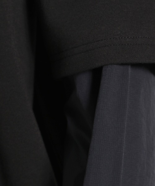 niko and...（ニコアンド）の「ライトダンボールBIGプルオーバー（Tシャツ/カットソー・メンズ・ブラック/カーキ/オレンジ・MEDIUM/LARGE）」の5枚目の写真