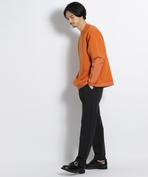 niko and...（ニコアンド）の「ライトダンボールBIGプルオーバー（Tシャツ/カットソー・メンズ・ブラック/カーキ/オレンジ・MEDIUM/LARGE）」の8枚目の写真