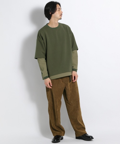 niko and...（ニコアンド）の「ライトダンボールBIGプルオーバー（Tシャツ/カットソー・メンズ・ブラック/カーキ/オレンジ・MEDIUM/LARGE）」の10枚目の写真