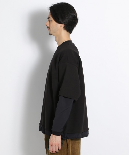 niko and...（ニコアンド）の「ライトダンボールBIGプルオーバー（Tシャツ/カットソー・メンズ・ブラック/カーキ/オレンジ・MEDIUM/LARGE）」の6枚目の写真