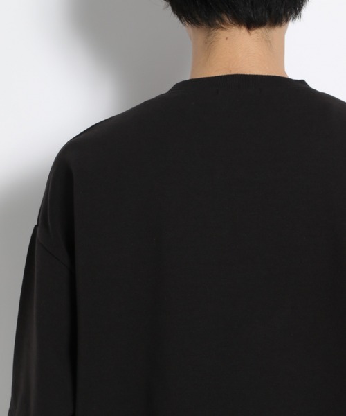 niko and...（ニコアンド）の「ライトダンボールBIGプルオーバー（Tシャツ/カットソー・メンズ・ブラック/カーキ/オレンジ・MEDIUM/LARGE）」の9枚目の写真