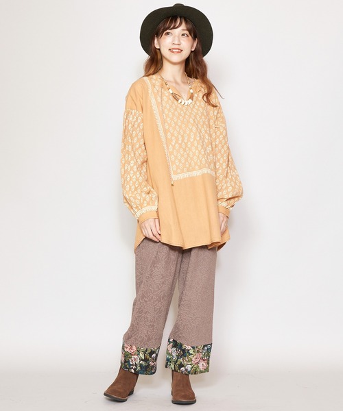 チャイハネ(チャイハネ)の「【チャイハネ】ゴブランパッチワークパンツ(その他パンツ・レディース・ブラック/ベージュ/カーキ・FREE)」の5枚目の写真