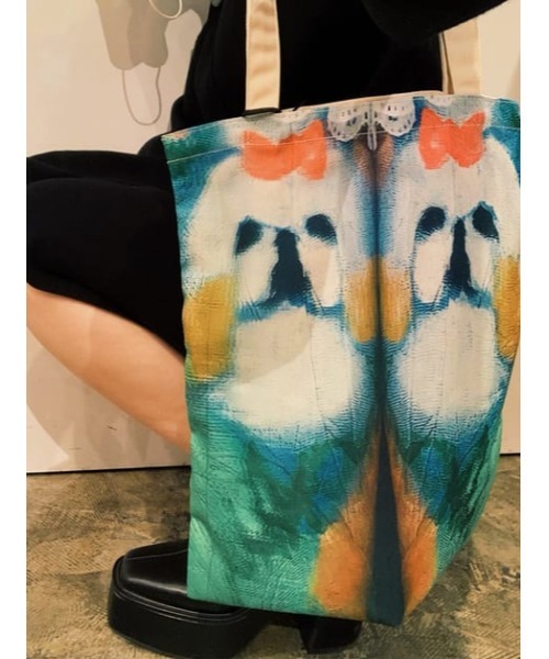 SLY（スライ）の「YUKAHIRAC X SLY TOTE BAG/トートバッグ（トートバッグ・レディース・ベージュ/ピンク/グリーン・FREE）」の14枚目の写真