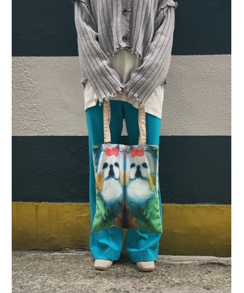 SLY（スライ）の「YUKAHIRAC X SLY TOTE BAG/トートバッグ（トートバッグ・レディース・ベージュ/ピンク/グリーン・FREE）」の11枚目の写真