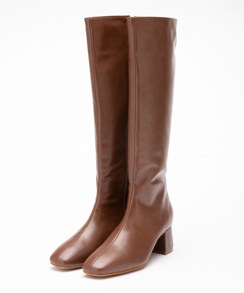 NANO universe(ナノユニバース)の「WEB限定/フェイクレザープレーンロングブーツ(ブーツ・レディース・ブラック/ブラウン・38/36/37)」の14枚目の写真