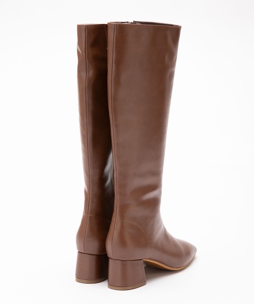 NANO universe(ナノユニバース)の「WEB限定/フェイクレザープレーンロングブーツ(ブーツ・レディース・ブラック/ブラウン・38/36/37)」の5枚目の写真