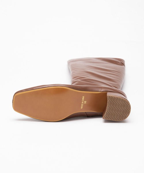 NANO universe(ナノユニバース)の「WEB限定/フェイクレザープレーンロングブーツ(ブーツ・レディース・ブラック/ブラウン・38/36/37)」の12枚目の写真