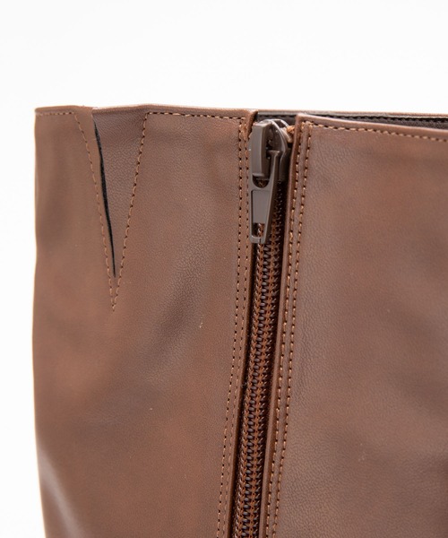 NANO universe(ナノユニバース)の「WEB限定/フェイクレザープレーンロングブーツ(ブーツ・レディース・ブラック/ブラウン・38/36/37)」の3枚目の写真