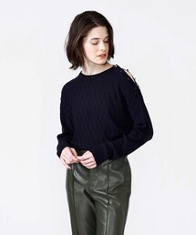 LOVELESS | ラインショルダーボタンフライニット(ニット/セーター)