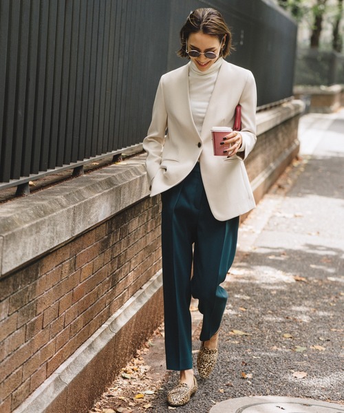 CAST:（キャストコロン）の「ノーカラージャケット（ノーカラージャケット・レディース・ネイビー/ベージュ・S/M）」の18枚目の写真