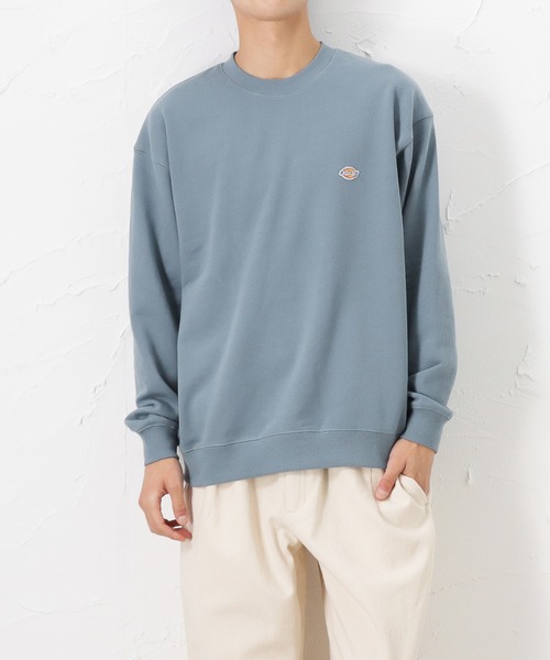 Dickies(ディッキーズ)の「Dickies ディッキーズ ワンポイントロゴワッペン スウェットトレーナー(スウェット・メンズ・グリーン/ブルー/ホワイト/ベージュ/ブラック・M/L/XL)」の5枚目の写真