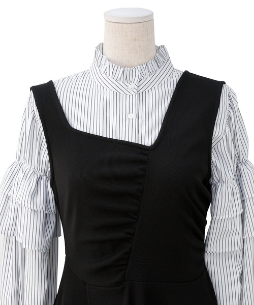 MIELI INVARIANT（ミエリインヴァリアント）の「Bustier Candy Shirt Dress（ワンピース・レディース・ホワイト/ネイビー・FREE）」の20枚目の写真