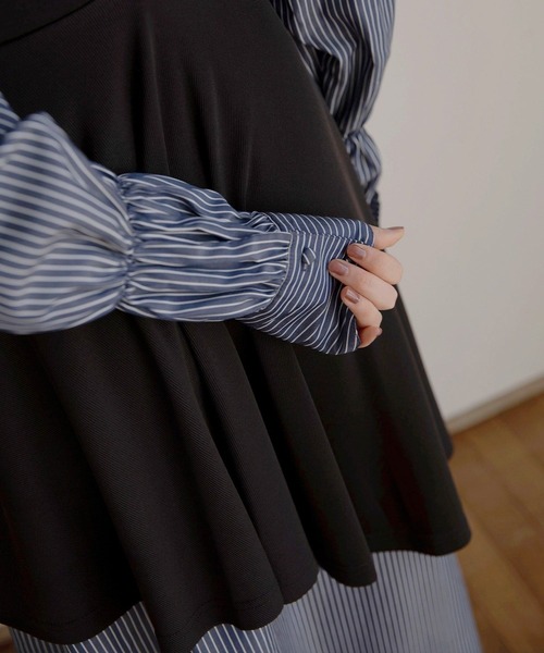 MIELI INVARIANT（ミエリインヴァリアント）の「Bustier Candy Shirt Dress（ワンピース・レディース・ホワイト/ネイビー・FREE）」の11枚目の写真