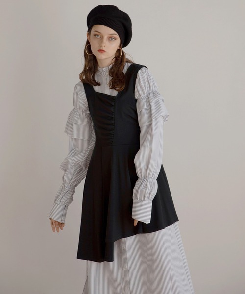 MIELI INVARIANT（ミエリインヴァリアント）の「Bustier Candy Shirt Dress（ワンピース・レディース・ホワイト/ネイビー・FREE）」の15枚目の写真