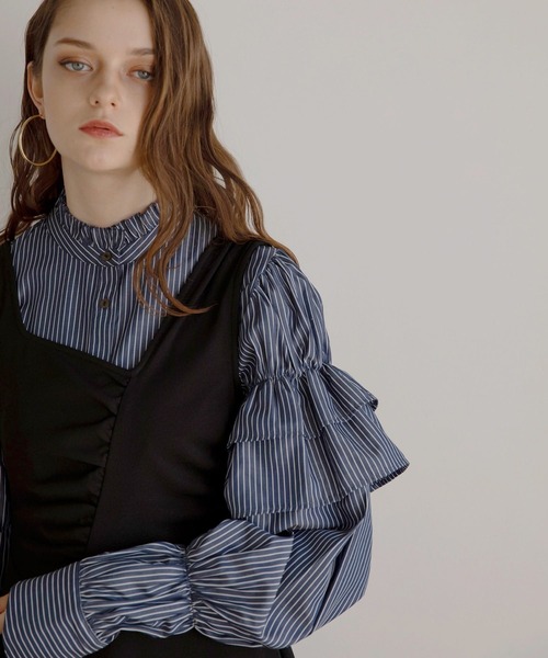 MIELI INVARIANT（ミエリインヴァリアント）の「Bustier Candy Shirt Dress（ワンピース・レディース・ホワイト/ネイビー・FREE）」の18枚目の写真