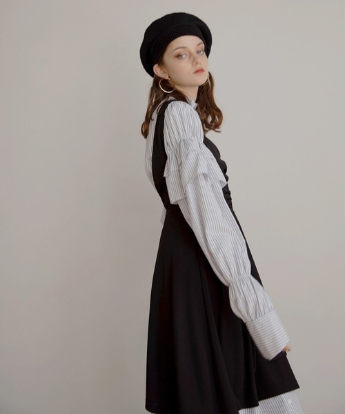 MIELI INVARIANT（ミエリインヴァリアント）の「Bustier Candy Shirt Dress（ワンピース・レディース・ホワイト/ネイビー・FREE）」の12枚目の写真